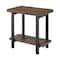 Alaterre Furniture Pomona Metal and Wood End Table AMBA0120 - alternate 1